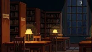 Thumbnail: 📚 Cozy Library at Night 🌙 | Relaxing Lofi Beats for Studying, Reading & Deep Focus