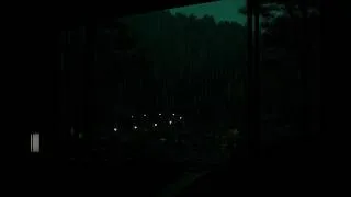 Thumbnail: Garden Cabin Rain Sounds on a Peaceful Night 🌧 (No Ads) | Dark Bedroom Ambience for Deep Sleep