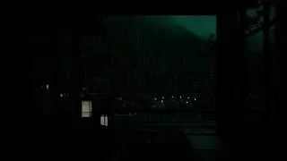 Thumbnail: Calming Rain Sounds at a Lakeside Garden Cabin 🌧 (No Ads) | Dark Bedroom Atmosphere for Deep Sleep