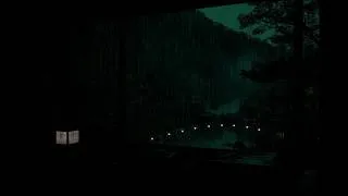 Thumbnail: Waterside Cabin Rain Sounds for Deep Sleep 🌧 (No Ads) | Dark Bedroom Ambience for Relaxation