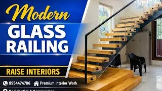 Thumbnail: Modern Staircase Glass Railing Design | Raise Interiors | Premium Interior Work 