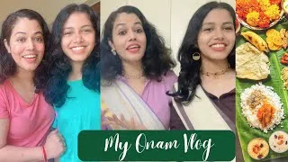 Thumbnail: Onam 2025 Vlog ✨ | Onam Makeup Look |Transition |Sandhya with Family Celebration 🌸🌼