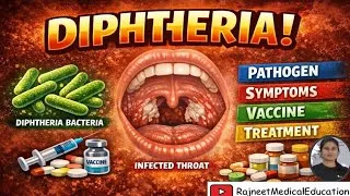 Thumbnail: Diphtheria | Causative Agent | Pathophysiology | Sign & Symptoms | Prevention | Management