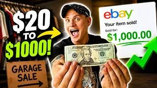 Thumbnail: Can I Turn $20 Into $1,000 Flipping Thrift Store Finds? (Episode 1)