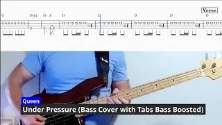 Thumbnail: Queen - Under Pressure (Bass Cover with Tabs Bass Boosted)