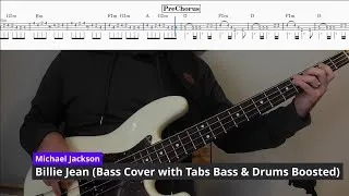 Thumbnail: Michael Jackson - Billie Jean (Bass Cover with Tabs Bass and Drums Boosted)