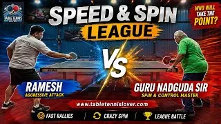 Thumbnail: Speed & Spin League Ramesh vs Guru Nadguda Sir Epic Table Tennis Battle