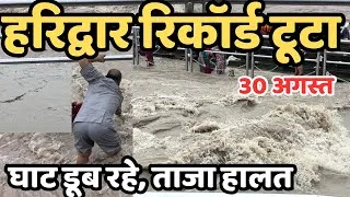 Thumbnail: हरिद्वार रिकॉर्ड तोड़ हालत || घाट डूब रहे || Haridwar live || Latest Video haridwar | haridwar flood 