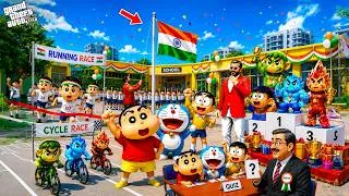 Thumbnail: GTA 5: Rampage & Shinchan🤣INDEPENDENCE DAY Celebration🏫Full Fun #bommalu #rampageboy #gta5telugu