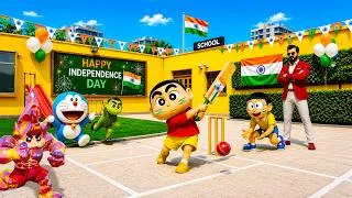 Thumbnail: GTA 5: Rampage & Shinchan🤣Cricket on Independence Day Full Fun #bommalu#gta5 #rampageboy