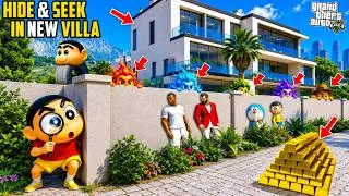 Thumbnail: GTA 5: Shinchan & Rampage Hide & Seek At New Villa! 🤑 Full Fun #gta5telugu #rampageboy #bommalu