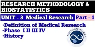 Thumbnail: Definition of medical research || Phase I II III IV || History ||  U 2 Part 1 || 