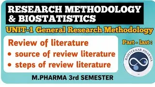 Thumbnail: Review of literature ||  General research methodology || research methodology || U 1 Part last  || 