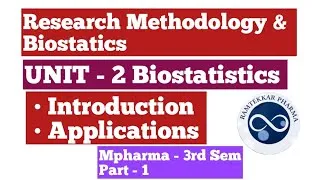 Thumbnail: Introduction of Biostatistics || Application of Biostatistics || Research Methodology and Biostatics