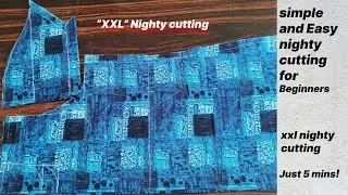 Thumbnail: XXL நைட்டி வெட்டுவது எப்படி? | Simple and Easy nighty cutting in Tamil | XXL nighty cutting