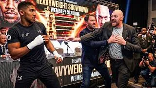 Thumbnail: Tyson Fury LOST HIS MIND! He Pushed Anthony Joshua Stage Face-Off!