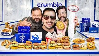 Thumbnail: WE ORDERED ENTIRE MENU of CRUMBLE - Kunafa Double Chocolate Cookie Pot?😨