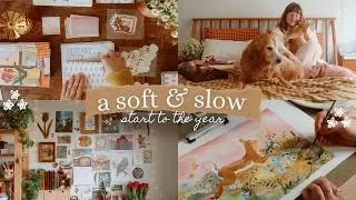 Thumbnail: A Gentle Start to the Year🌷🌞✨ a cozy morning, watercolor painting, studio moments & pops of spring
