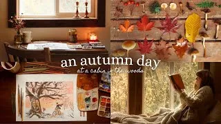 Thumbnail: Autumn at the Cabin 🍂🍄‍🟫🎨 a cozy day in the woods painting, reading & foraging