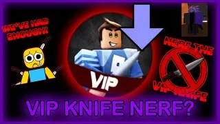 Thumbnail: THE VIP KNIFE JUST GOT NERFED!? | Roblox Infectious smile