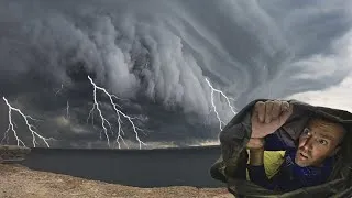 Thumbnail: NO TENT VS MEGA STORM - EXPOSED ON A CLIFF EDGE