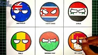 Thumbnail: Drawing CountryBall Australia, North Korea, Syria, Mali, Burkina Faso, Sri Lanka | How to Draw