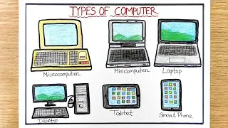 Thumbnail: Types of Computers Drawing | Computer drawing easy | Draw Different Types of Computers