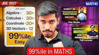 Thumbnail: JEE 2027 MATHS : Score 99%ile in 120 Days 🔥| Only 10 Chapters for 80+ Marks  #jee