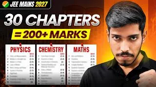 Thumbnail: JEE 2027: Only 30 Chapters for 200+ Marks🔥|  High Weightage Chapters for JEE 