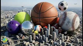 Thumbnail: ◀ Ball Size Comparison ▶ | What If Balls Were 100x Bigger? | 3D