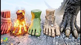 Thumbnail: ◀ Monster Feet Size Comparison ▶ | Human to Biggest Monster | 3D