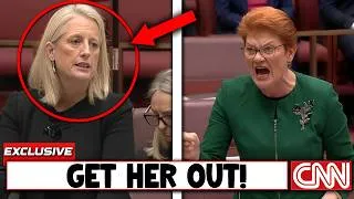 Thumbnail: Katy Gallagher LOSES CONTROL After Pauline Hanson CONFRONTS Labor On wind, solar and batteries!