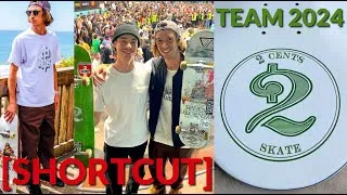 Thumbnail: 2 CENTS SKATEBOARDS TEAM 2024 | Decenzo, Bowerbank, Aldorasi, Montgomery | SHORTCUT | Team Spotlight