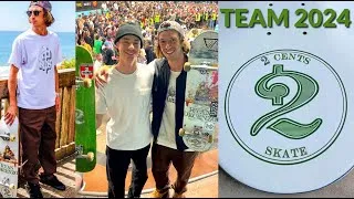 Thumbnail: 2 CENTS SKATEBOARDS TEAM 2024 | Ryan Decenzo, Tyson Bowerbank, Caleb Aldorasi, Trae M. | Spotlight
