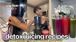 Thumbnail: DETOX JUICING RECIPES | heal your gut & digestion + glowy skin juice recipes 🥒✨