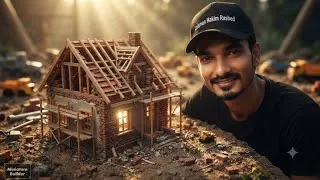 Thumbnail: The Most Satisfying Miniature DIY Construction Timelapse | Building a Tiny Brick House from Scratch🛖
