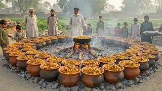 Thumbnail: Afghanistan Village Food Cooking! 5 Tons Afghan Wedding Kabuli Pulao Recipe Prepared
