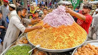 Thumbnail: Massive Chickpeas Mountain 😱 500 KG Giant Chana Chaat Thala ! 4K Street Food Preparation