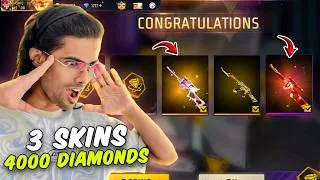 Thumbnail: 3 Skins കിട്ടി 😍 Rip 4000 Diamonds 😭 RASHIQ DB