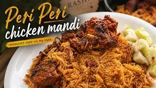 Thumbnail: Peri Peri Chicken Mandi 😍🔥 | Restaurant Style V/S My Style | Easy Mandi Recipe