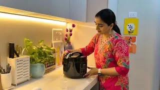 Thumbnail: Festive Home Decor 🌸 New Kitchen Gadget✨Cooking Kadhi Badi, Jeera Aloo,Gobhi Fry, Salad & Jeera Rice