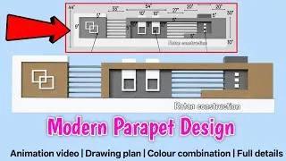 Thumbnail: Modern Parapet Wall Design with 3D View and Drawing Plan 2026 | video n. 1305