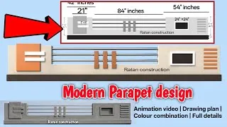 Thumbnail: Best Parapet Wall Design with 3D View and Drawing Plan 2026 | video n. 1297