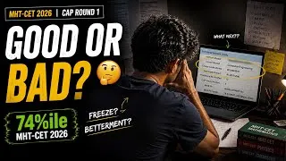 Thumbnail: MHT CET CAP Round 1 Result 2026 😳 | This Is What 74%ile Got Me!