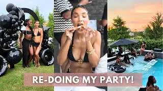 Thumbnail: Re-Doing My ALL BLACK Pool Party! | Raven Elyse Vlogs