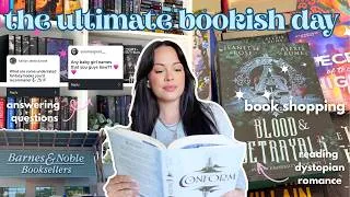 Thumbnail: the ultimate BOOKISH day! 📚 reading vlog, book shopping, & answering your questions!