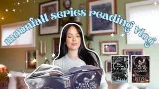 Thumbnail: did my most anticipated book of 2026 live up to the hype? moonfall series reading vlog 🐉🌜📚