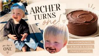 Thumbnail: ARCHER TURNS ONE! 🥹🎂 | Birthday Adventures, Playgrounds & Family Lunch | Mum Vlog