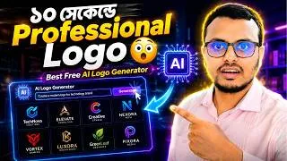 Thumbnail: ১০ সেকেন্ডে Professional Logo বানান 😳  Best Free AI Logo Generator