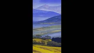 Thumbnail: Stylized Landscape Painting | Dreamy Rolling Hills in Portrait View
